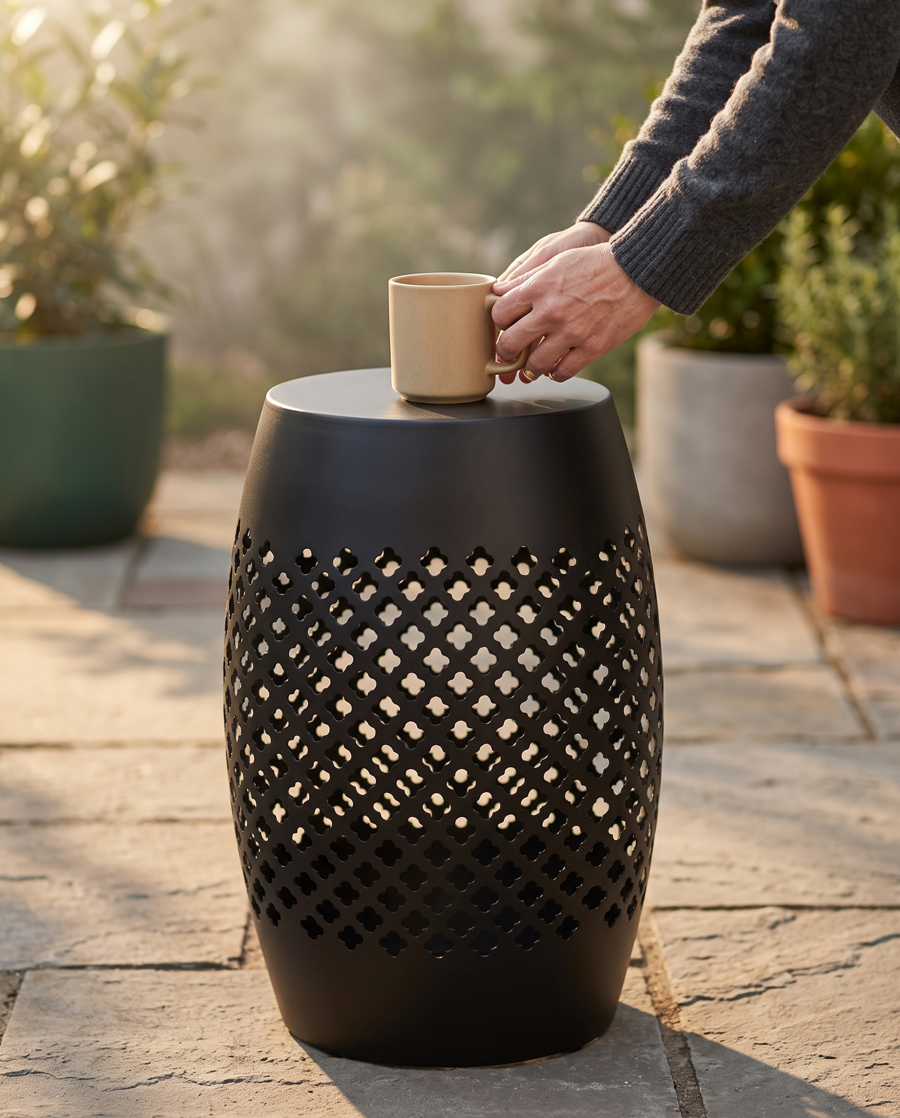 AVORA Stone Side Table